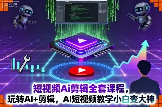 短视频AI剪辑全套课程:AI+剪辑教学,助力小白进阶