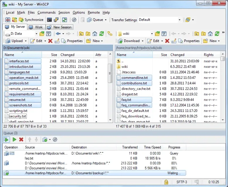 开源图形化 SFTP、SCP 文件客户端 WinSCP