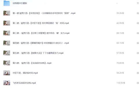 男性能力增强教程《男性训练精华》