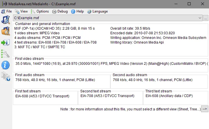 视频媒体信息检测工具 MediaInfo 中文便携版