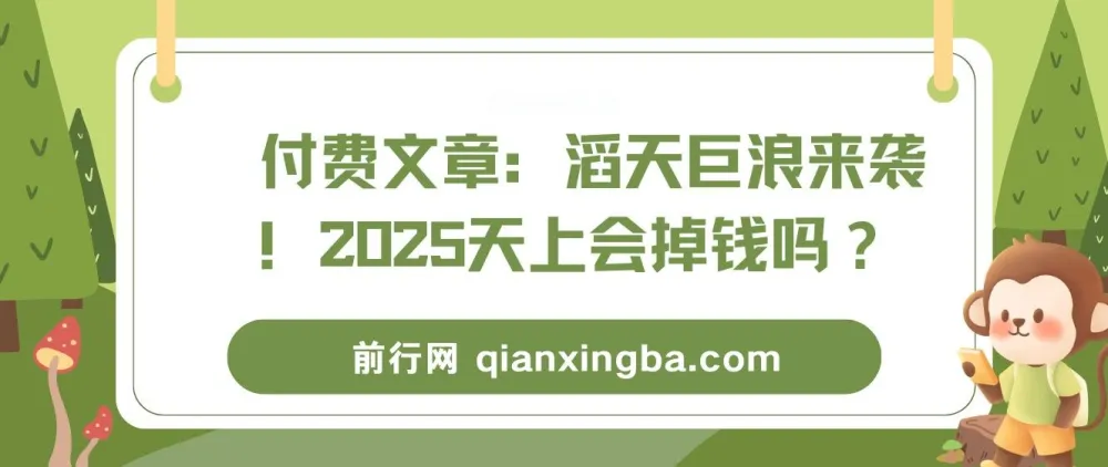 付费文章:2025经济形势与风口解读