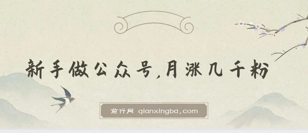 新手公众号涨粉策略：月涨数千粉的实用方法