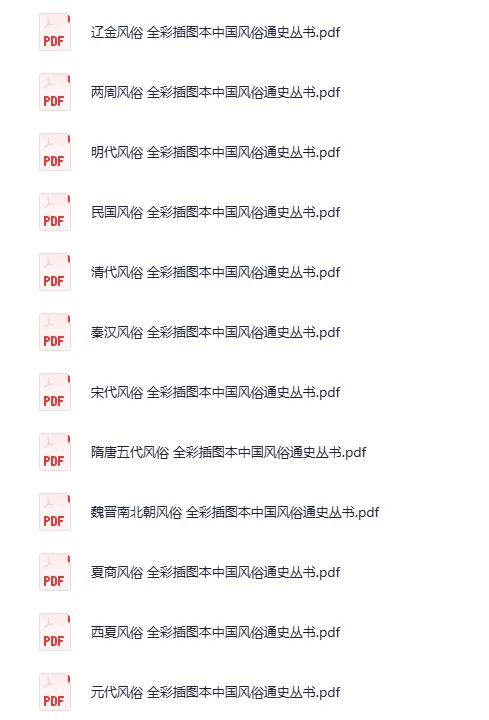 全彩插图本中国风俗通史丛书（全十三卷）