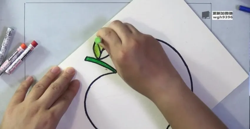 7天学会亮彩蜡笔儿童画教程：零基础儿童趣味启蒙课程