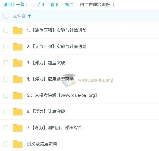 杨萌2026届初二物理培训班(2024 - 2025春下·全国版·A+)