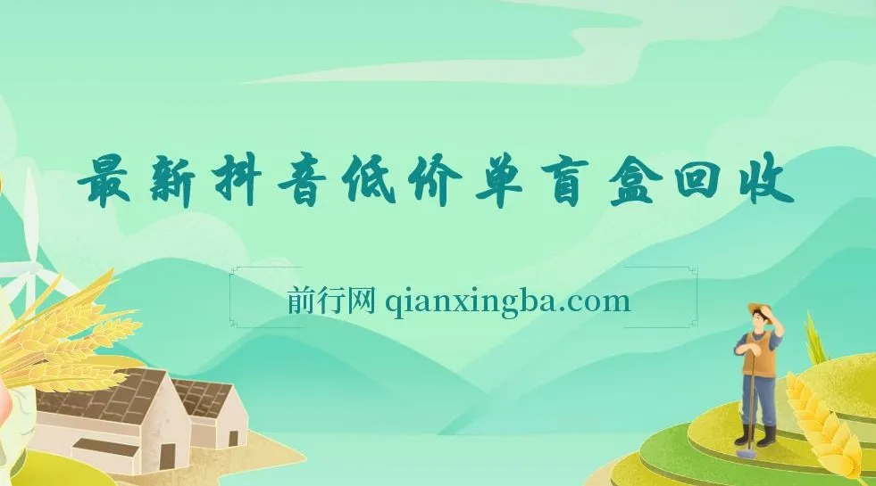 抖音低价单盲盒回收项目：单机日利润约200元