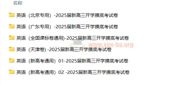 2025届新高三开学摸底考试卷：高考英语