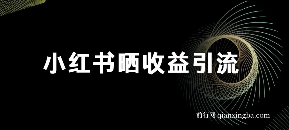 小红书晒收益图引流垂直项目粉课程：日引200+策略详解