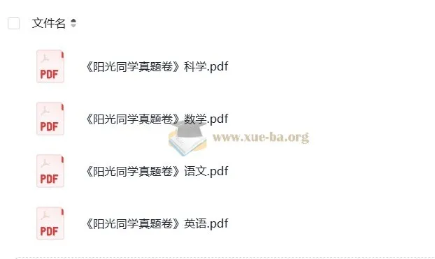 阳光同学小升初语文数学英语科学真题卷