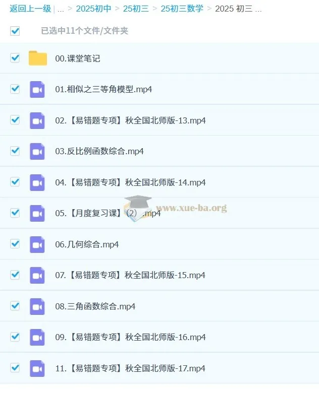 2024 - 2025初三中考数学（北师版）陈杰秋上秋下课程