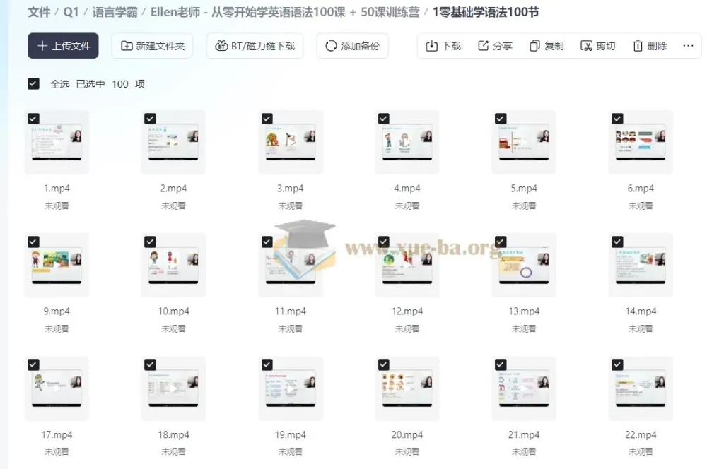 Ellen老师:从零开始学英语语法100课 + 50课训练营
