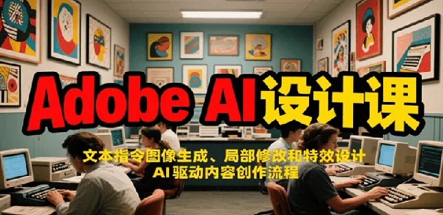 Adobe AI设计课:掌握文本指令图像生成、局部修改与特效设计,探索AI内容创作流程