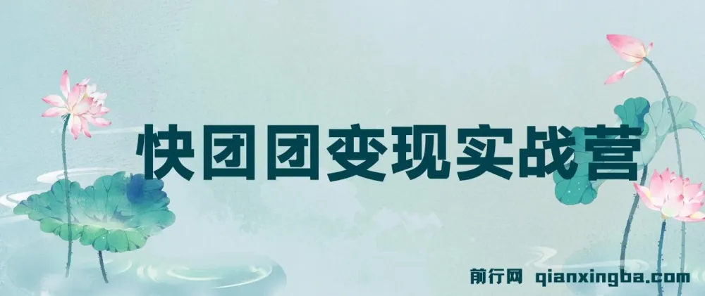 快团团变现实战营:千万级流水团长带你玩转快团团