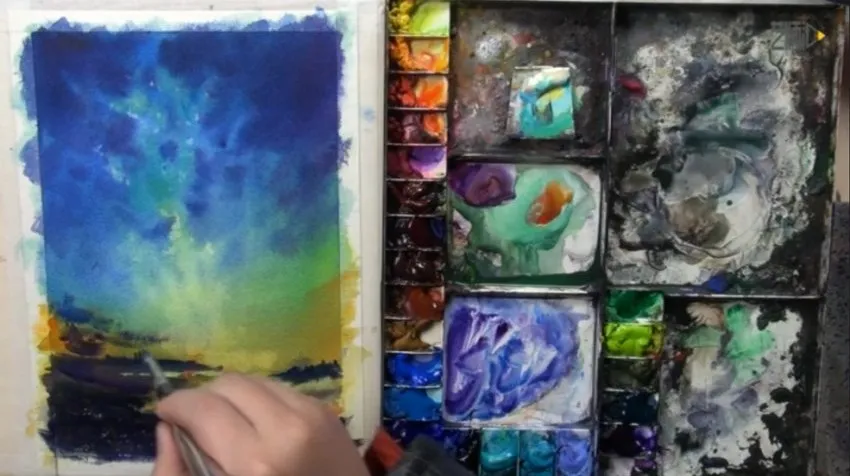 零基础水彩风景绘画54课:从入门到精通系统教程