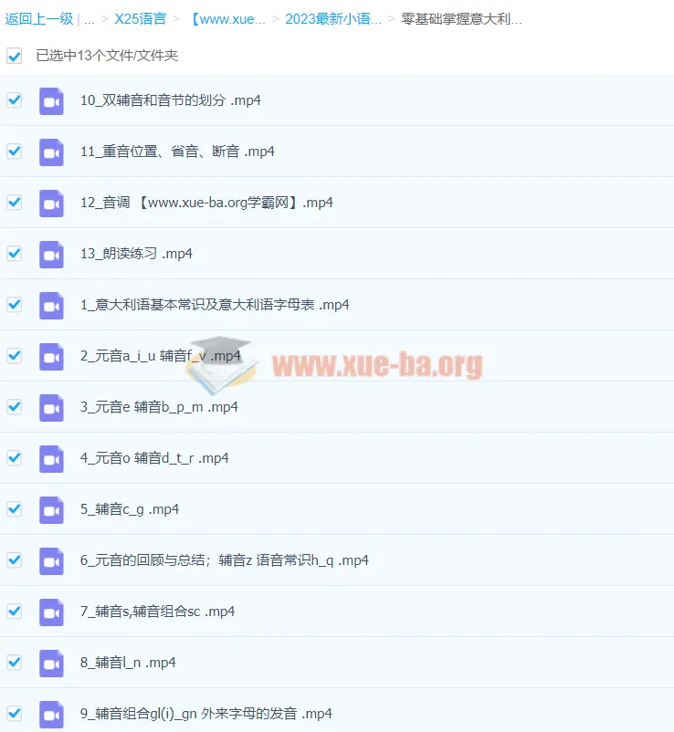 零基础掌握意大利语语音课程