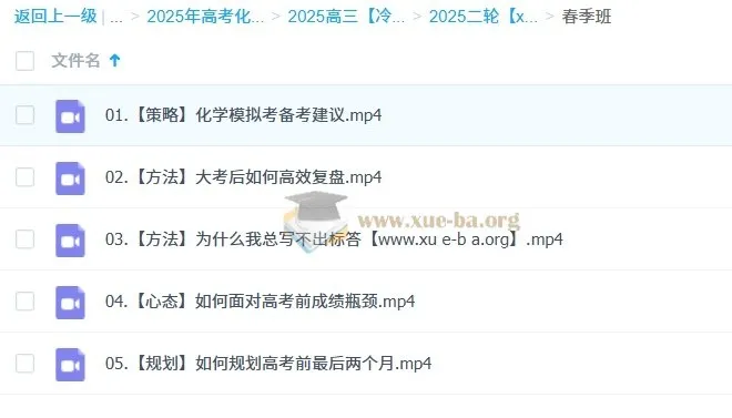 冷士强2025高三高考化学课程:暑假 - 秋季 - 寒假 - 春季全阶段复习资料