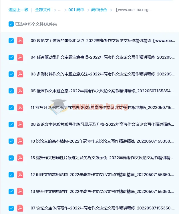 高考作文议论文写作精讲精练资料