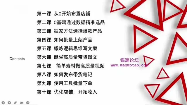 小红书无货源电商变现实战课