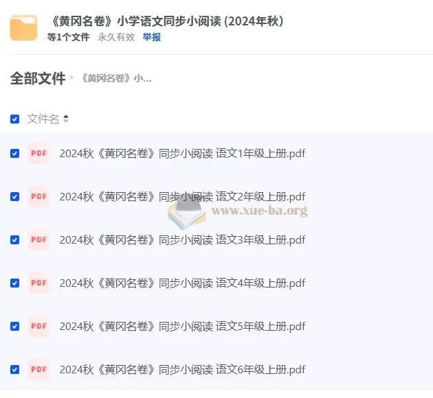 黄冈名卷:小学语文同步小阅读(2024年秋)