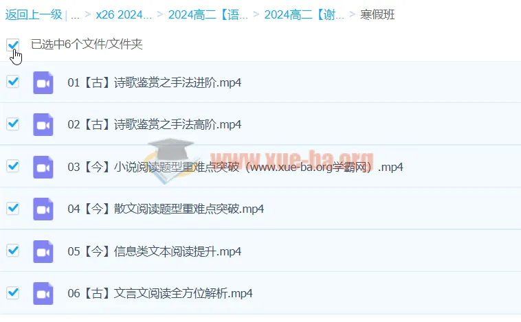 2024谢欣然高二语文寒假班