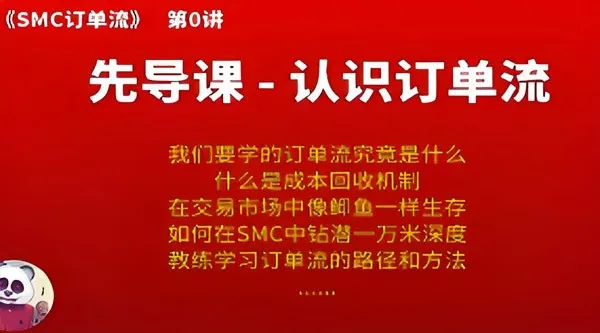 熊猫交易学社黄金VIP系统课:SMC订单流交易课程