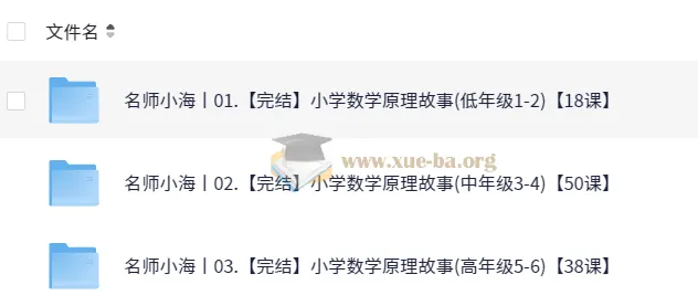 名师小海小学数学原理故事课(高年级1-6,104课完结)