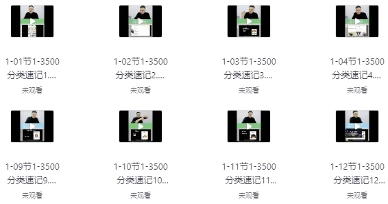 刘一男3500魔卡词:1-3500词汇分类精讲速记课程