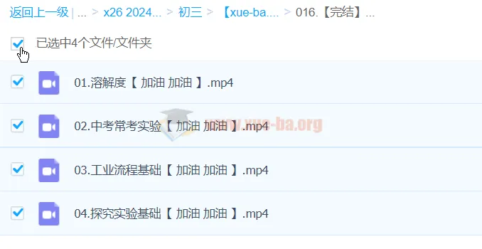 2024中考化学复习冲刺课程