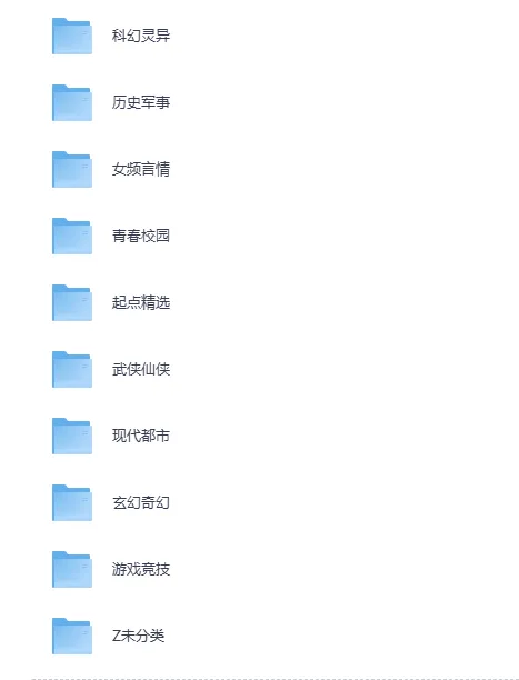 网络小说超级大合集·已按类别分类