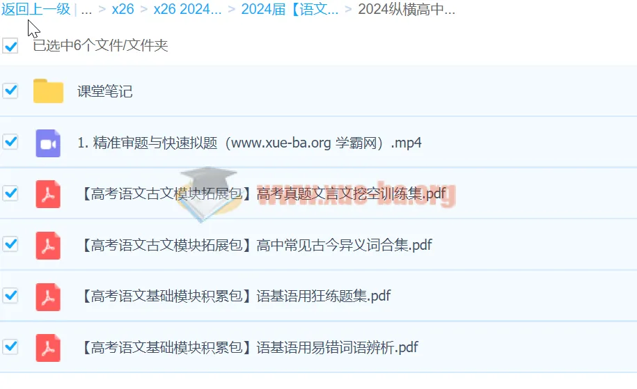 2024高三高考：纵横高中语文·十一集训课程