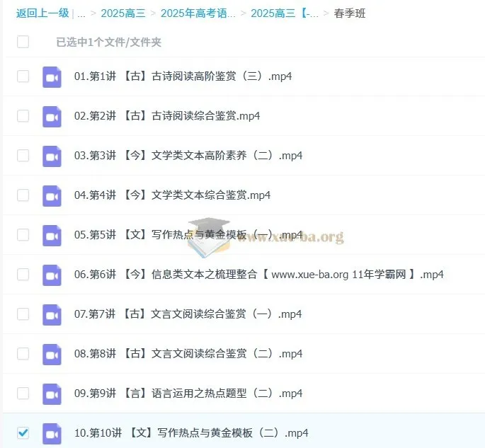 2025高三高考语文：何信语文全年全程课程