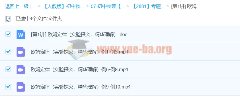 杜春雨：初二物理欧姆定律专题课程（3讲）