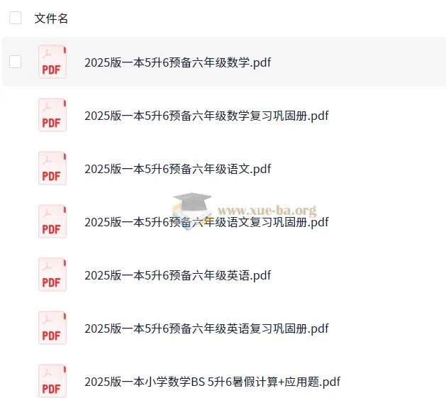 2025一本暑假预习预备:新五年级和六年级学习资料