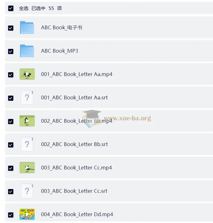 幼儿英语启蒙动画《字母书 ABC Book》(音视频+电子书)