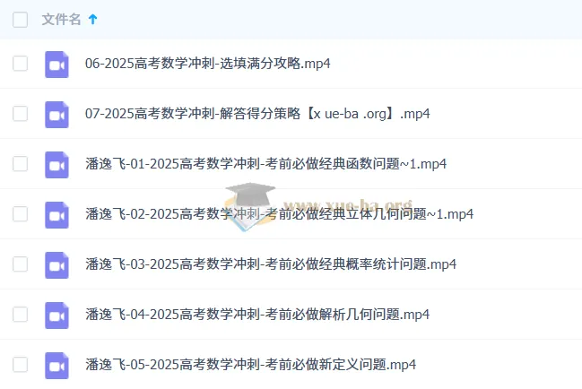 潘逸飞2025高三高考数学冲刺班课程