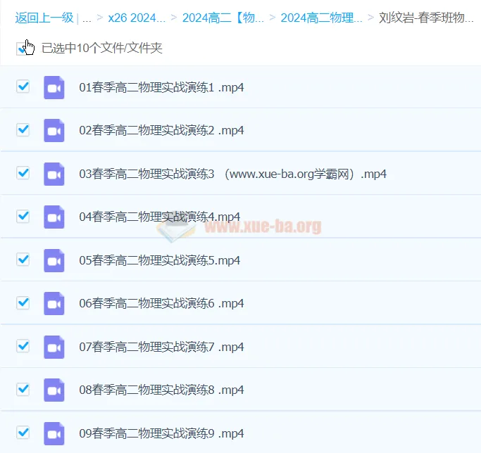 2024刘纹岩高二物理春季班课程
