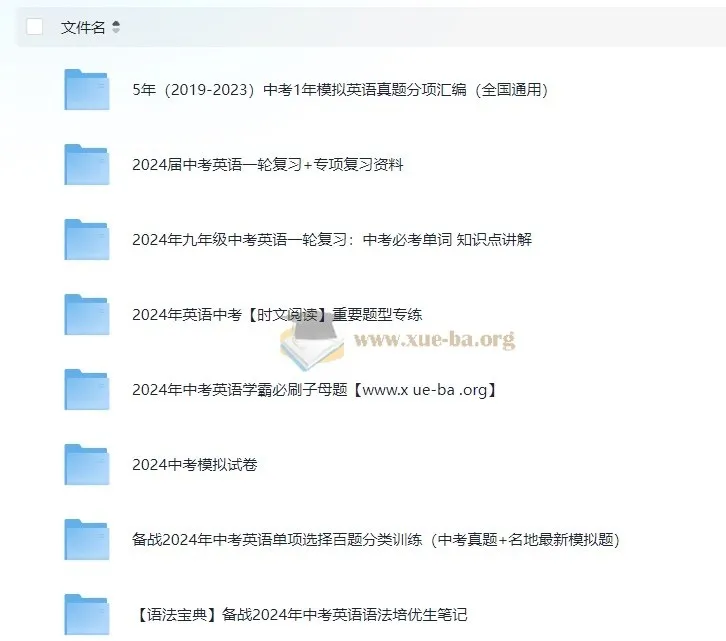 2024年中考英语全方位复习资料大全