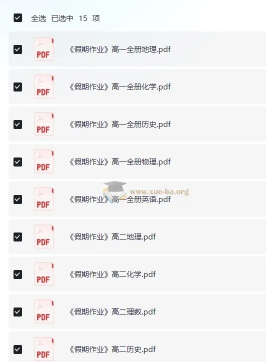 衡水金卷《衡中高一高二假期作业·2025版》