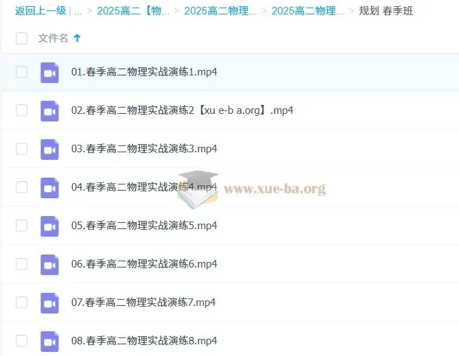 2025莫荒年高中高二物理全年课程（上学期、下学期，暑假、秋季、寒假、春季）
