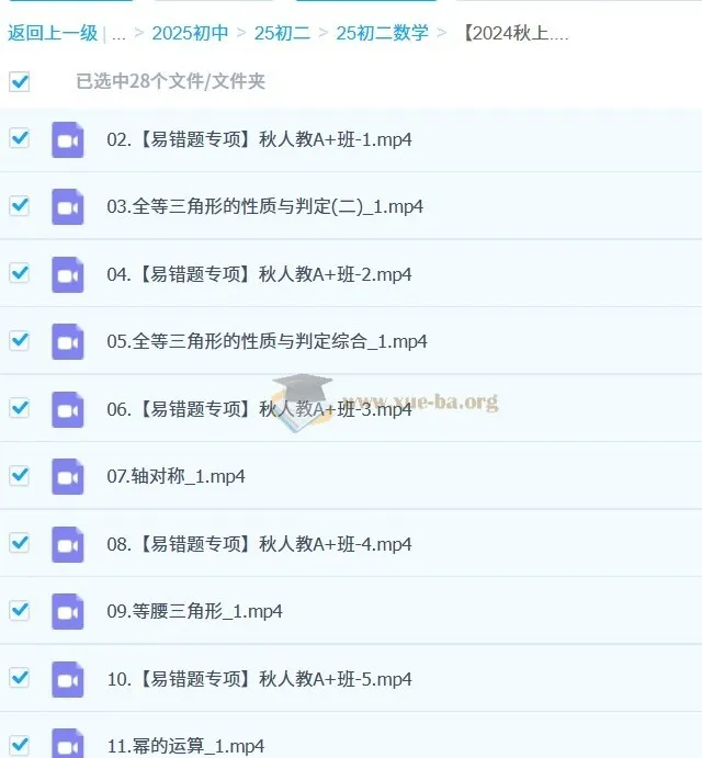 2024 - 2025初二数学杜艺波秋季A+班