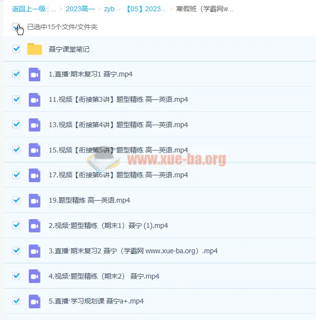 聂宁 2023 高一英语寒假班课程