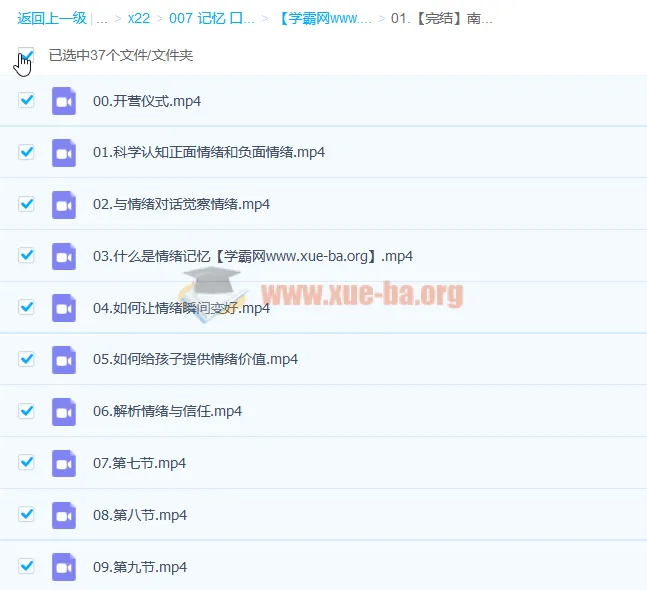 南汐-青少年情绪教养训练营(完结)