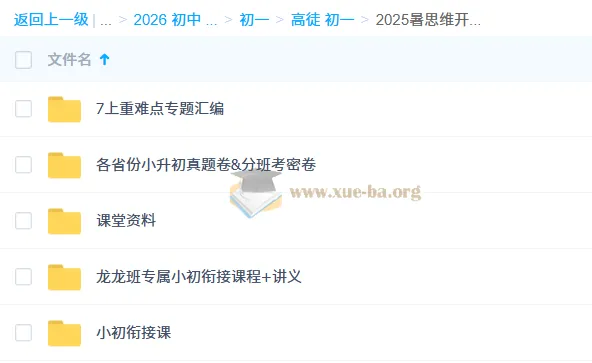 2025暑期初中数学思维开发7阶1期课程