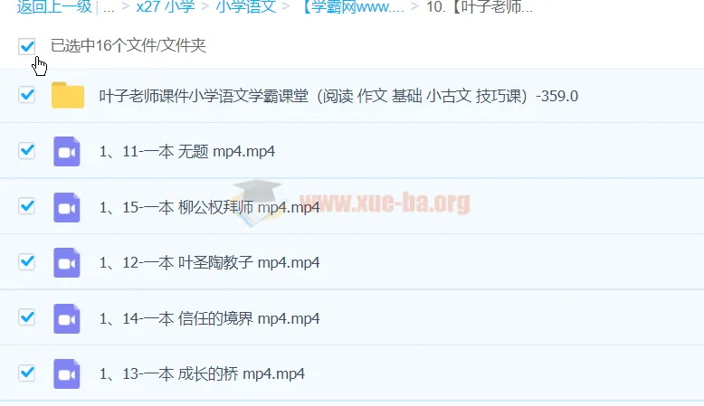 叶子老师小学语文学霸课堂