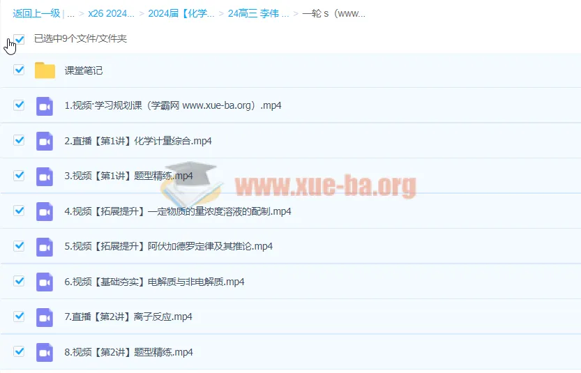 2024高三高考李伟化学S一轮课程