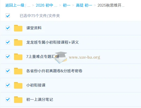 2025秋初中初一数学思维开发7阶周六课程