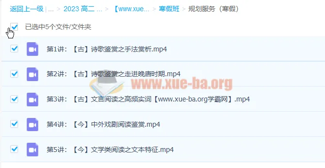 马一鸣高二语文2023寒假班课程