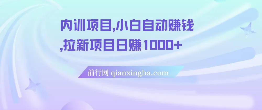 5月内训项目合集：小白自动赚钱与拉新实战教程