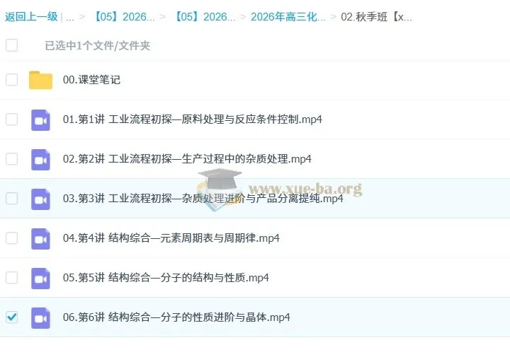林森 2026高三化学一轮A+尖端S冲顶秋季班（持续更新）