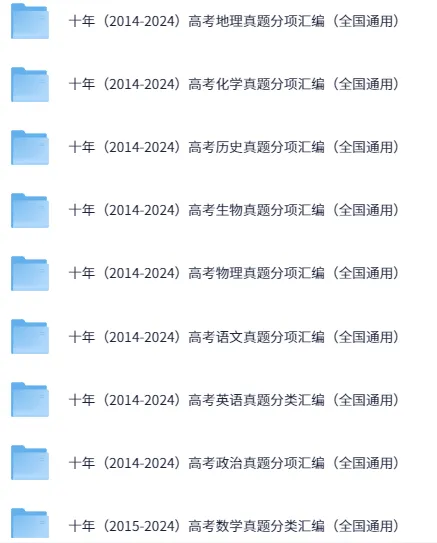 十年高考真题全科分类汇编（2014-2024）——专项突破，高效提分